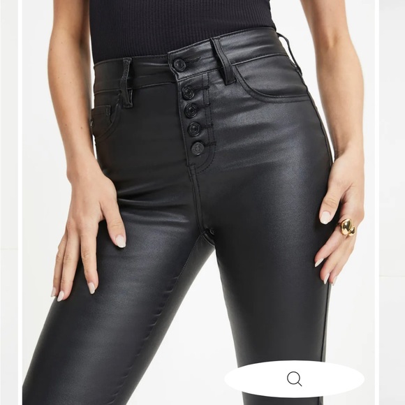 Vici Dolls SOHO high rise coated skinny faux leather pants- size 3 - Picture 2 of 12